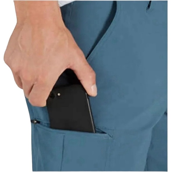 NWT WEATHERPROOF VINTAGE Men's Nylon Stretch Trail Shorts Greyish Blue Size 40 - Picture 4 of 16